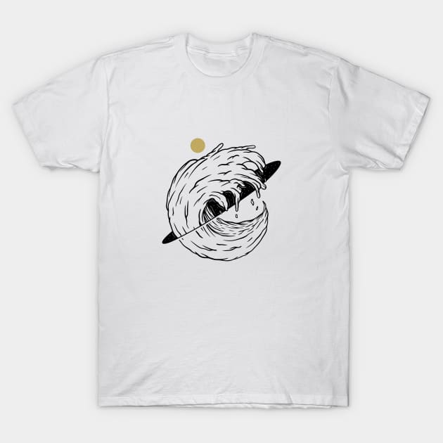 Space Wave T-Shirt by P7 illustrations 